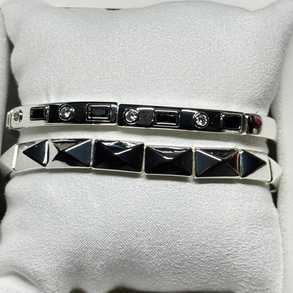 Bomb Party Gem Society Bracelets "The Takeover" Black Onyx & CZ on Silver - Picture 4 of 6